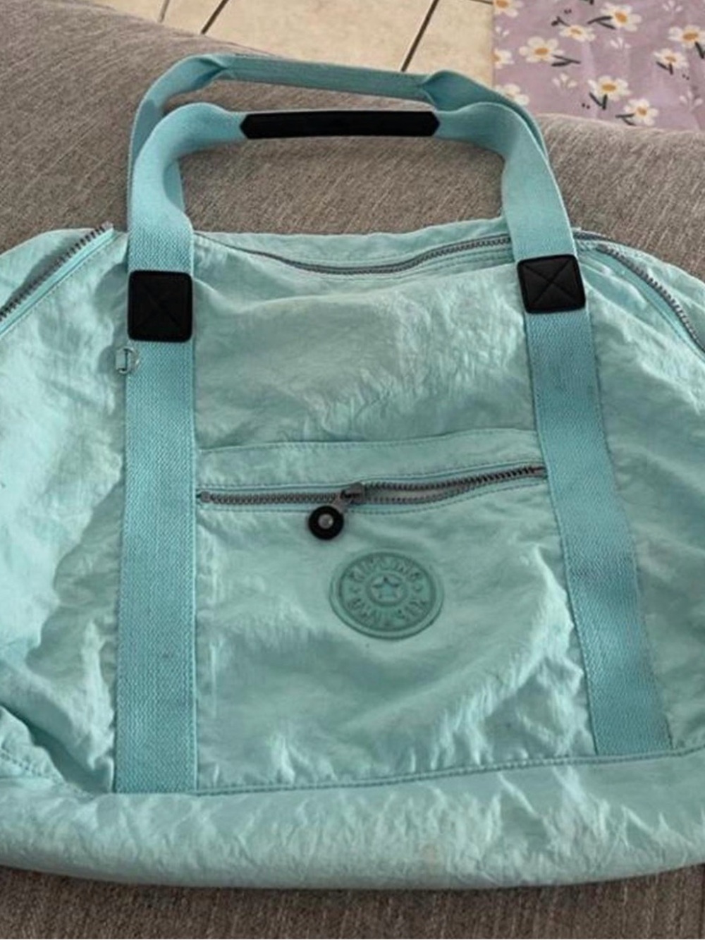 Kipling light blue Travel Tote Bag